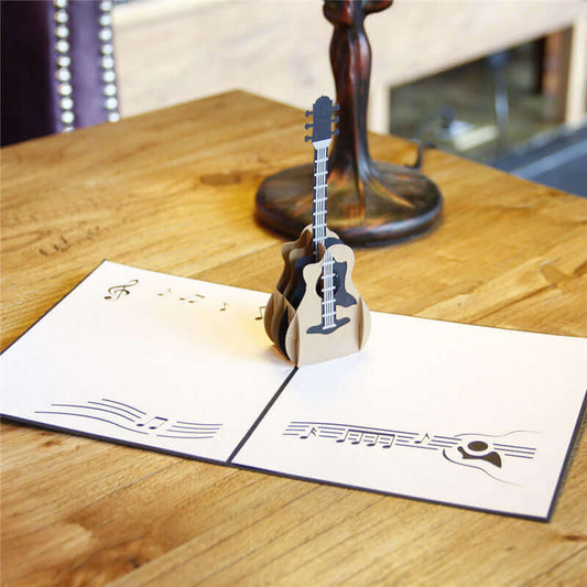 3D Guitar foldable card guitarmetrics