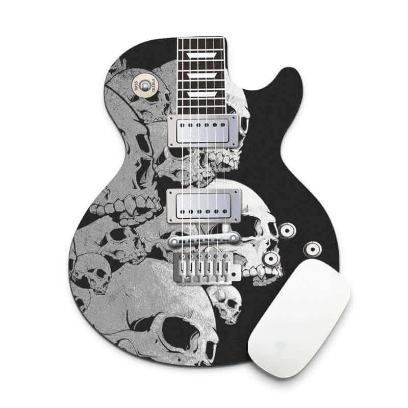 Guitar computer mouse pad Skull guitar guitarmetrics