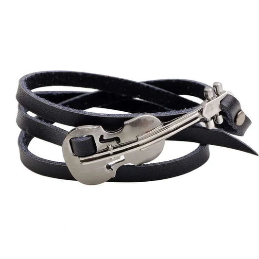 Fashion Vintage Multilayer Guitar Leather Bracelet guitarmetrics
