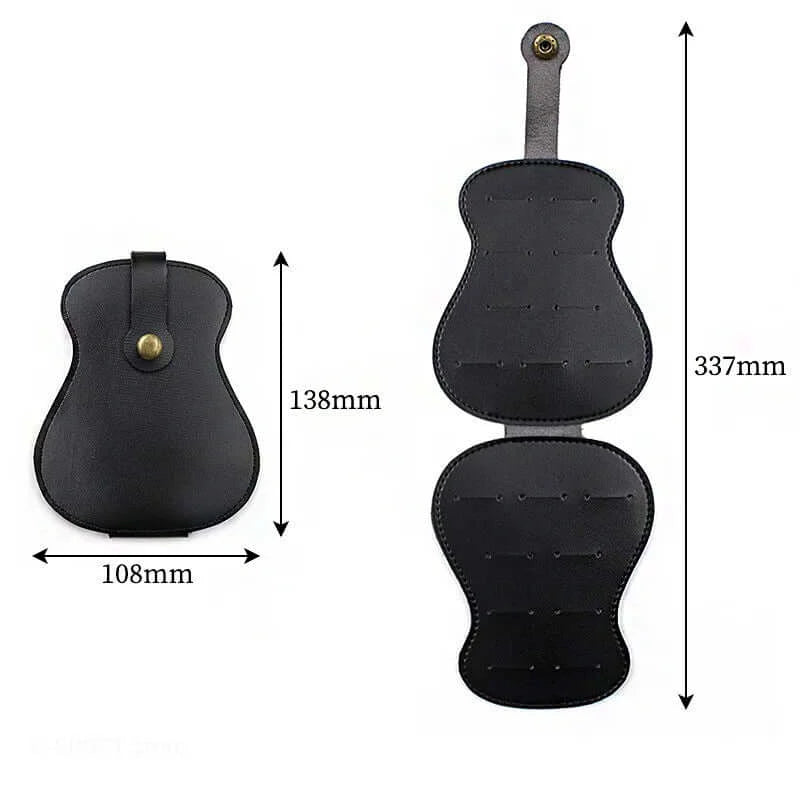 Guitar shape pick pouch guitarmetrics