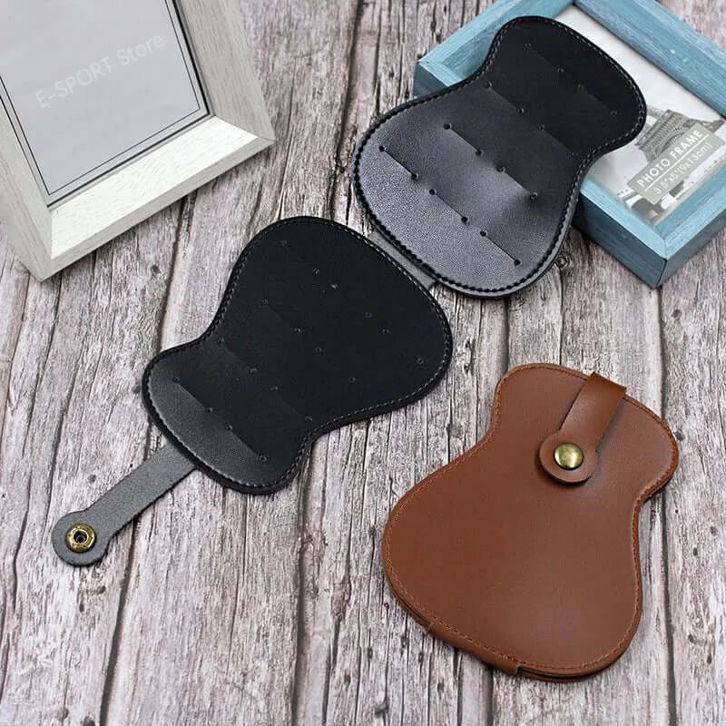 Guitar shape pick pouch guitarmetrics