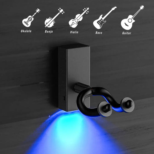 NAOMI Guitar Wall Mount with Led Light guitarmetrics