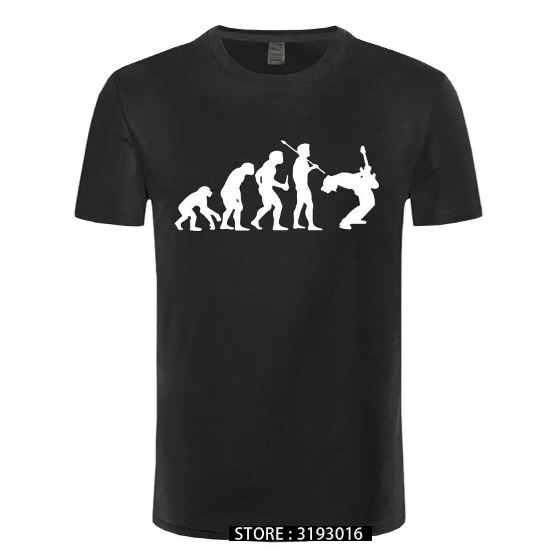 Evolution Of a Guitarist | Funny Guitar T shirt black white guitarmetrics