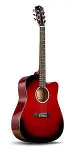Vangoa 41" Red Cutaway Acoustic Guitar Kit guitarmetrics