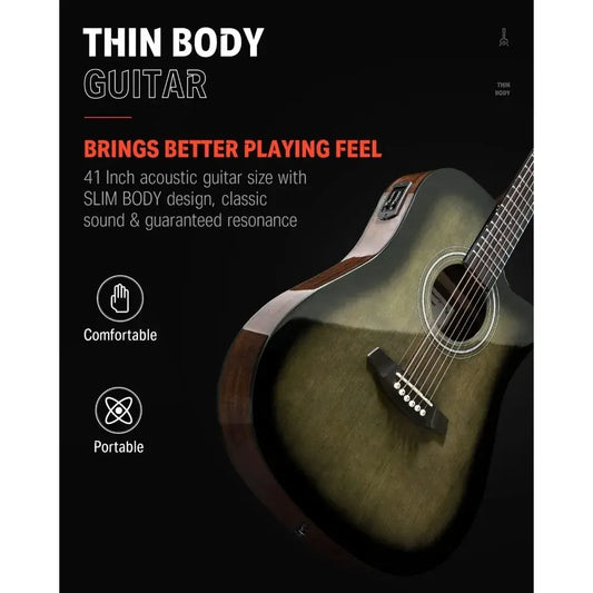 Donner 41" Acoustic-Electric Guitar Kit guitarmetrics