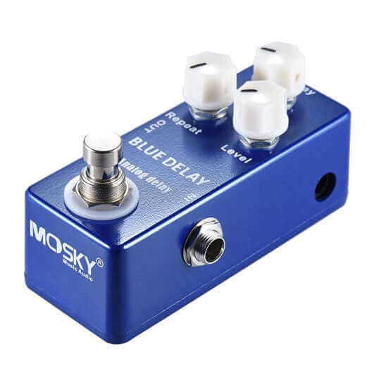 Mosky blue delay guitar effects pedal guitarmetrics