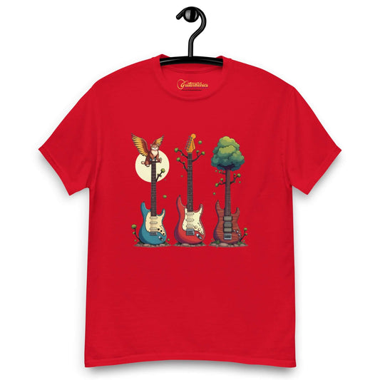 Nature Guitar Harmony Unisex classic tee Red guitarmetrics