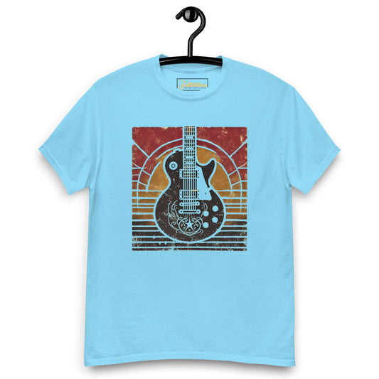 Guitar Art Minimalist Unisex T-shirt Sky guitarmetrics
