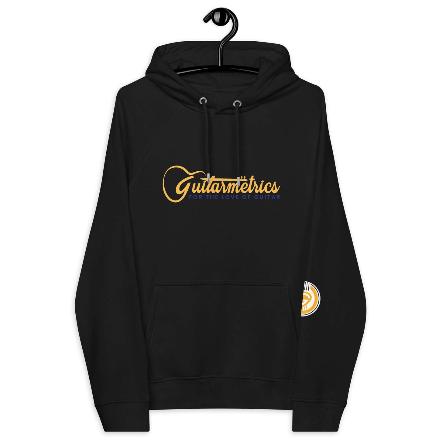 Guitarmetrics™ Premium Unisex eco raglan hoodie Black guitarmetrics