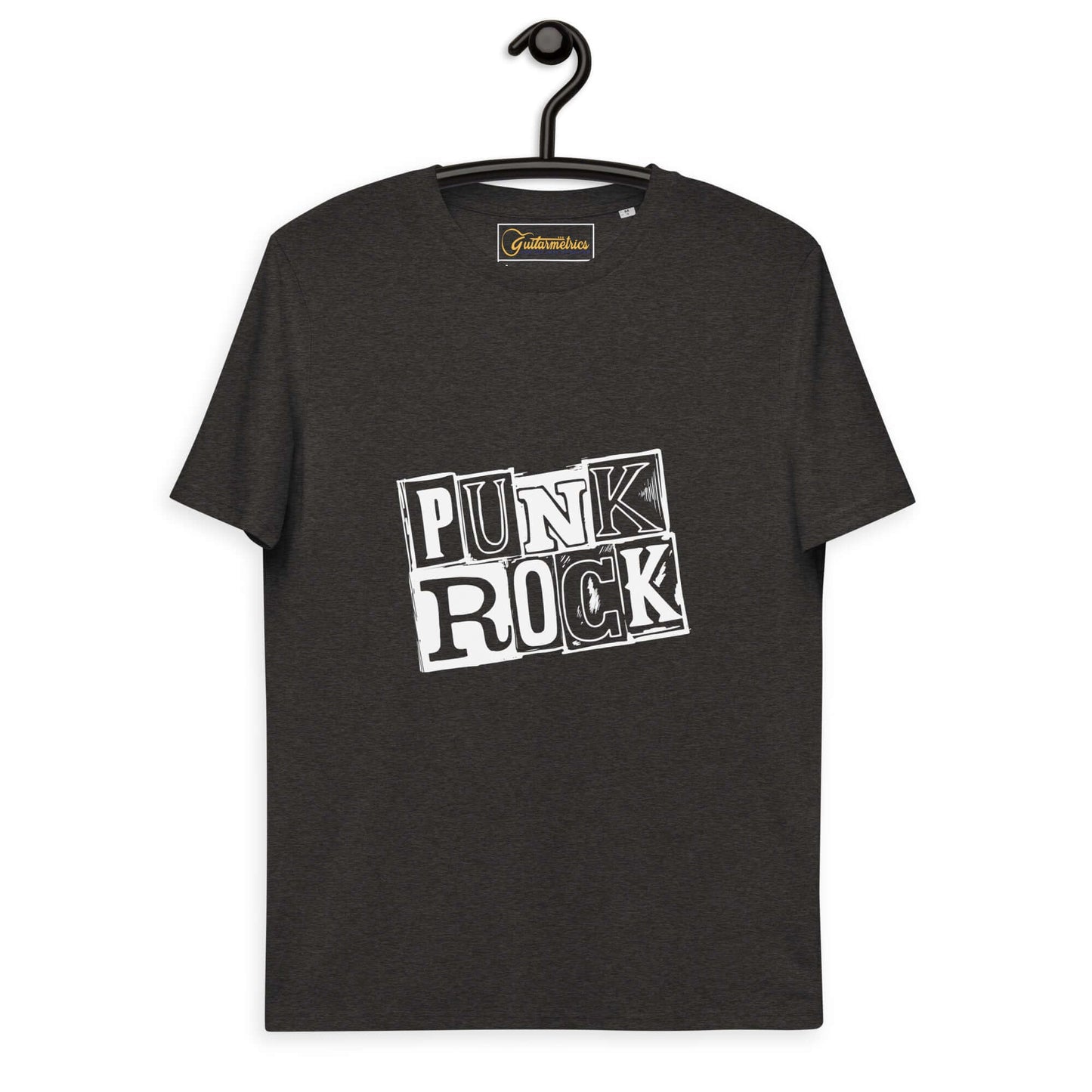 Punk Rock Unisex organic cotton t-shirt Dark Heather Grey guitarmetrics