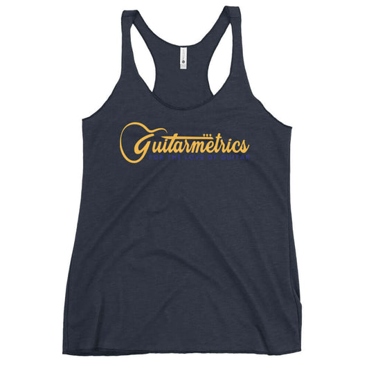 Guitarmetrics™ Women's Racerback Tank Vintage Navy guitarmetrics