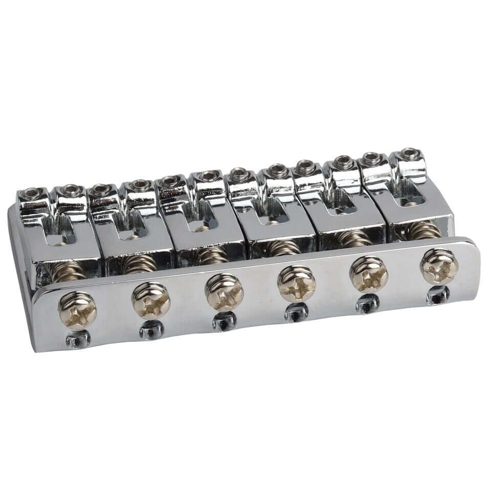 6 String 65MM Metal Fixed Hardtail Saddle Bridge Top guitarmetrics