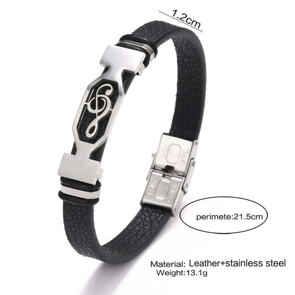 Fashion Charm Jewelry Music Symbol Cuff Bracelet guitarmetrics