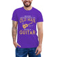 An Old Man With A Guitar print T-Shirt Purple guitarmetrics