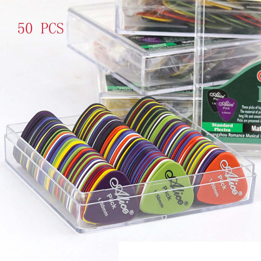 1 Box Case 30-50 premium Guitar Picks 50 PCS Mixed guitarmetrics