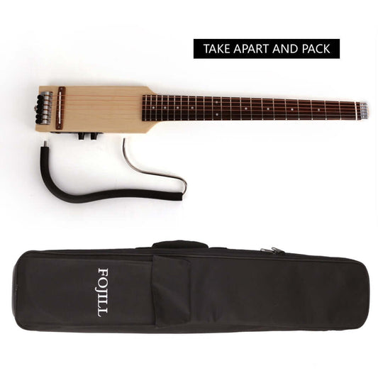 Headless silent electric acoustic travel guitar (Fojill Guitar) guitarmetrics