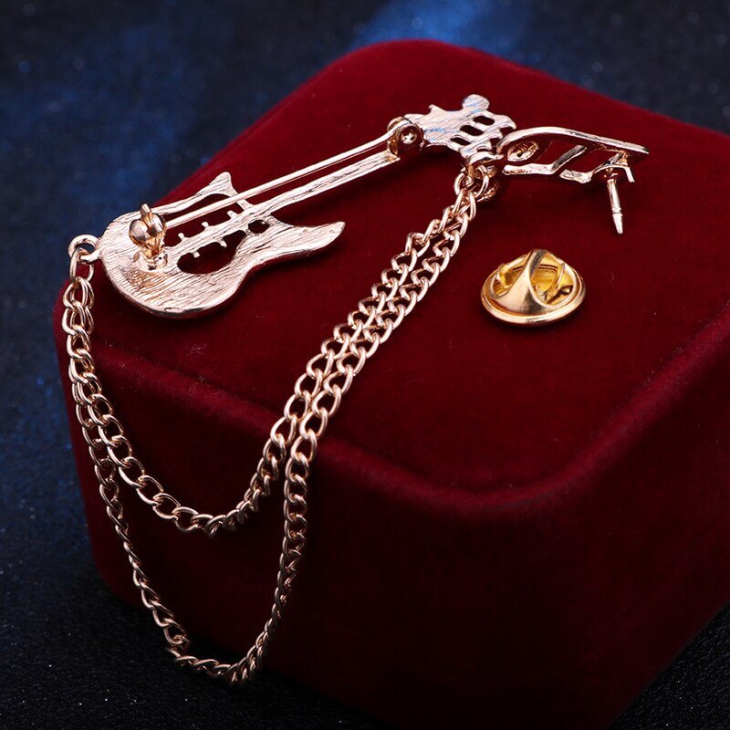 I-Remiel Guitar Music Notes Brooch guitarmetrics