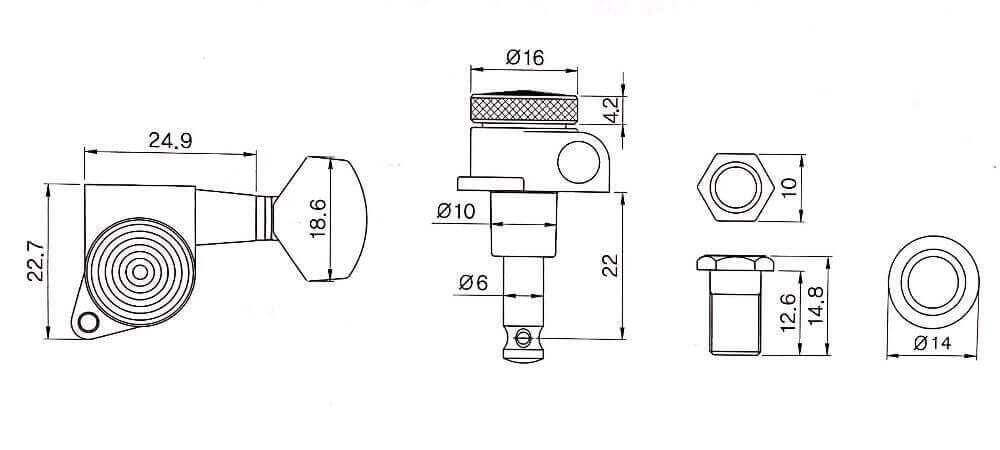 ARM™ Locking guitar tuning Pegs guitarmetrics