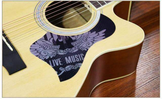 Designer pickguard for acoustic guitar guitarmetrics