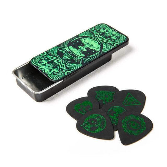 I love dust guitar pick tin pack Green guitarmetrics