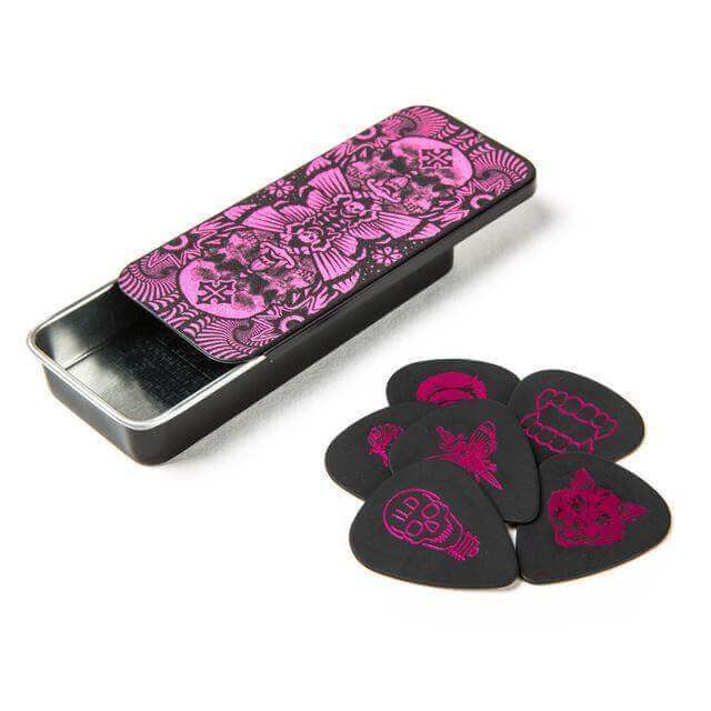 I love dust guitar pick tin pack Magenta guitarmetrics