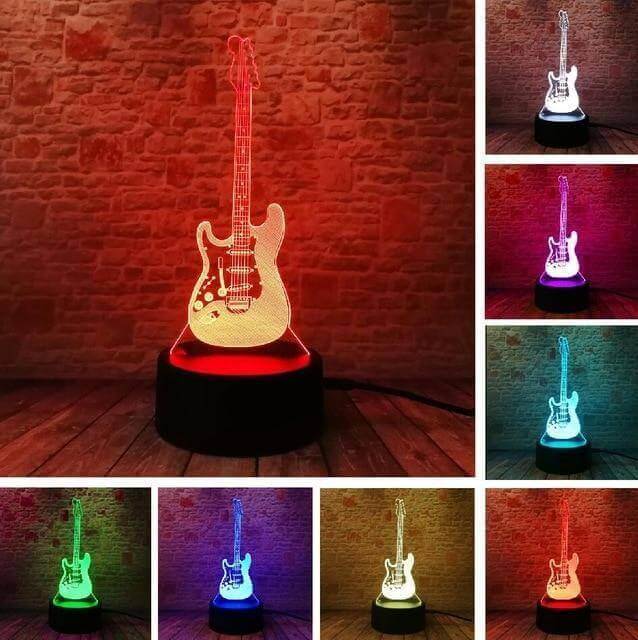 Amroe™ Guitar lamp (3D illusion lamp) guitarmetrics