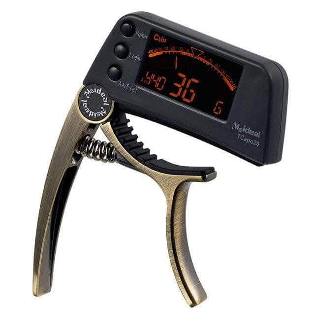 Meideal two in one capo tuner Bronze Color guitarmetrics