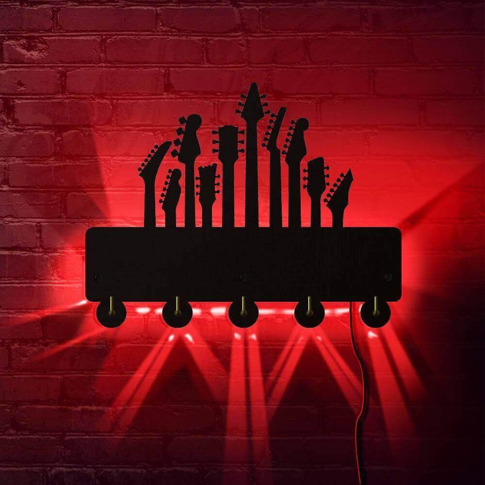 Guitzart™ Guitar hooks for wall decor guitarmetrics