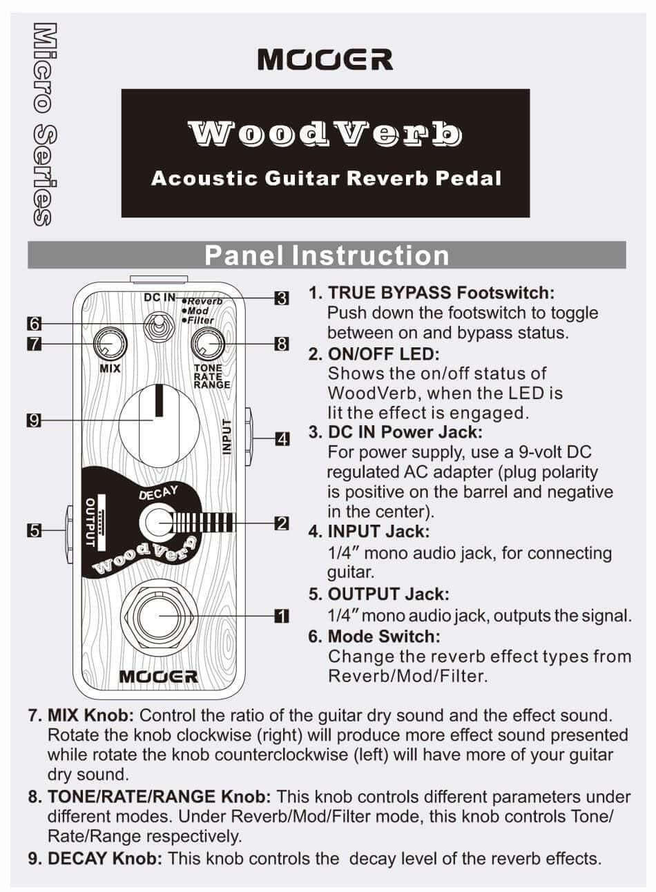 Acoustic Guitar reverb effects pedal (Mooer) guitarmetrics
