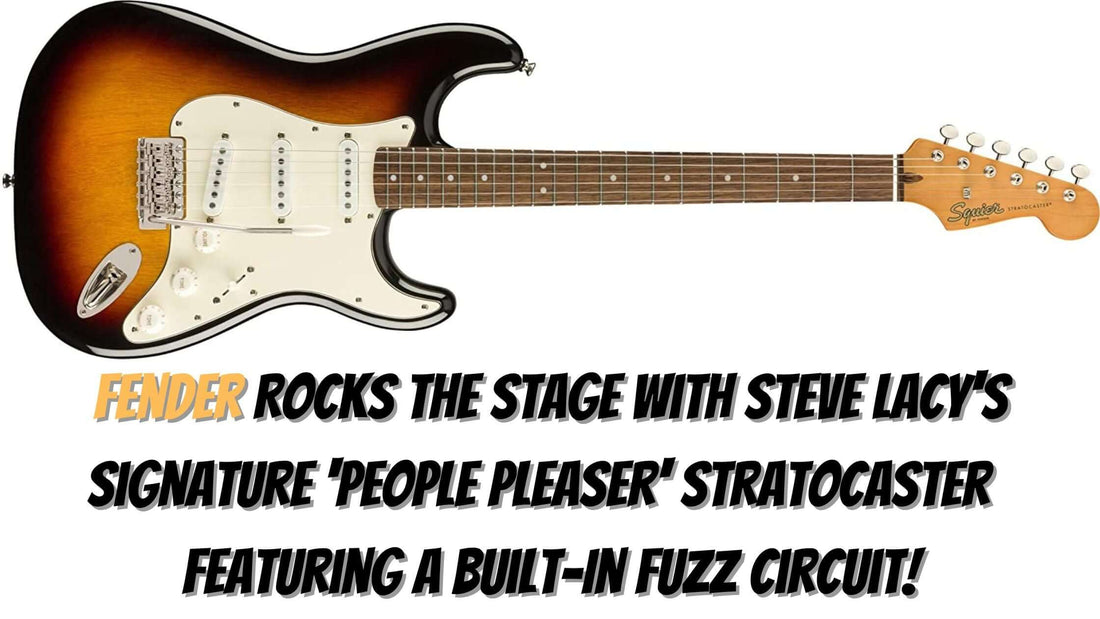 Fender Rocks the Stage with Steve Lacy's Signature 'People Pleaser' Stratocaster - Featuring a Built-In Fuzz Circuit!