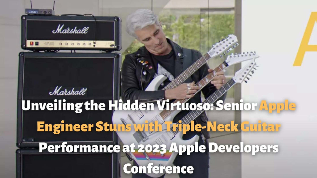Unveiling the Hidden Virtuoso: Senior Apple Engineer Stuns with Triple-Neck Guitar Performance at 2023 Apple Developers Conference