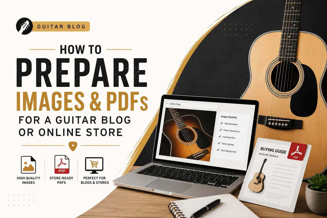 How to Prepare Images and PDFs for a Guitar Blog or Online Store
