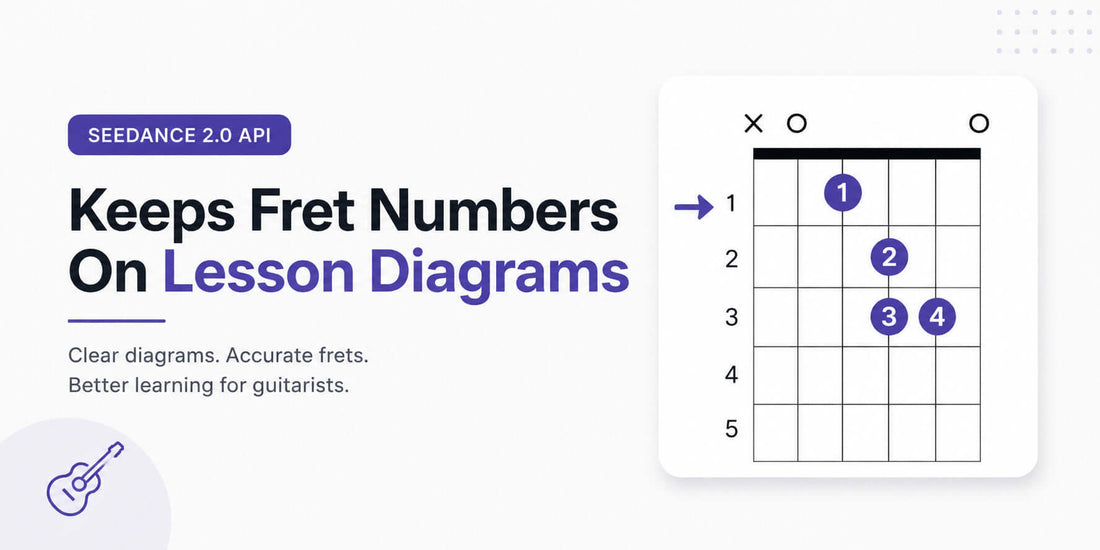 Seedance 2.0 API Keeps Fret Numbers On Lesson Diagrams