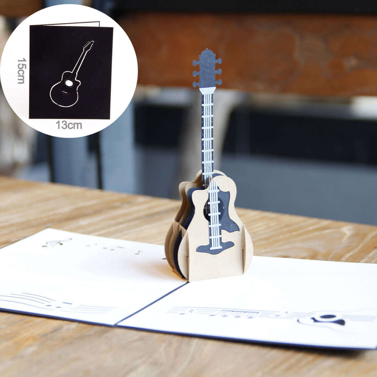 3D Guitar foldable card guitarmetrics