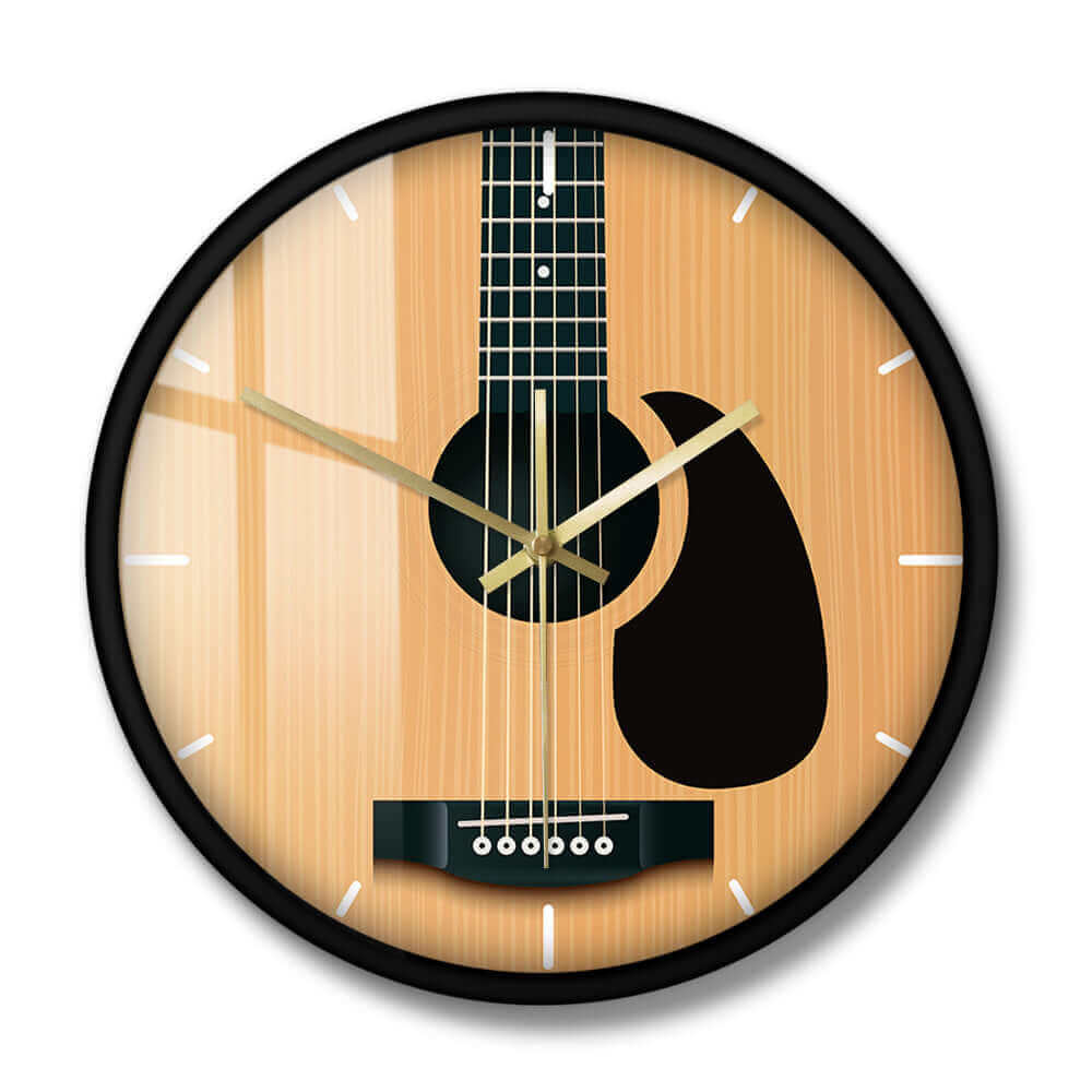 Acoustic Guitar 3D design Wall Clock B guitarmetrics