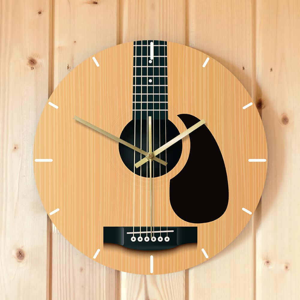 Acoustic Guitar 3D design Wall Clock guitarmetrics