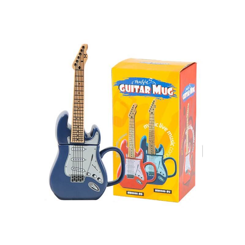 Music Guitar mug Blue 450ml guitarmetrics