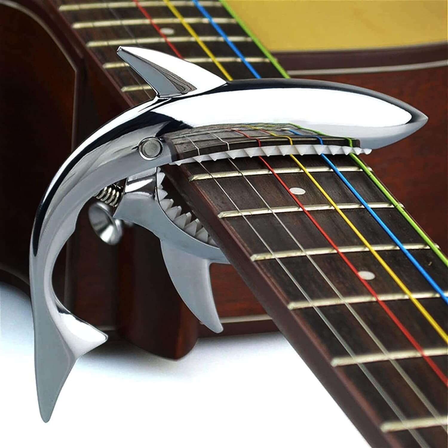 Sharky™ Shark Capo – Bite Into Flawless Guitar Key Changes guitarmetrics