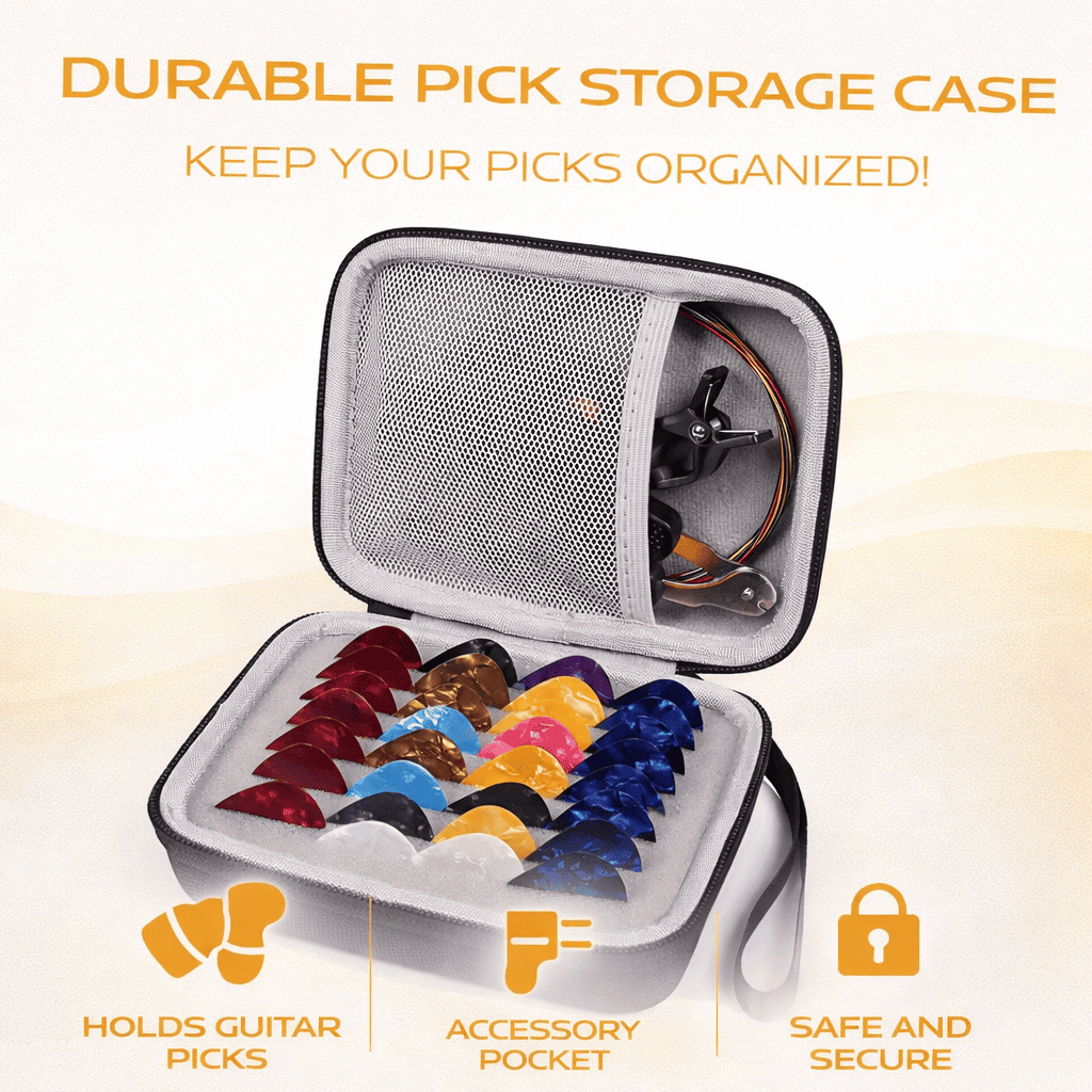 Multifunction Guitar picks and accessories bag guitarmetrics
