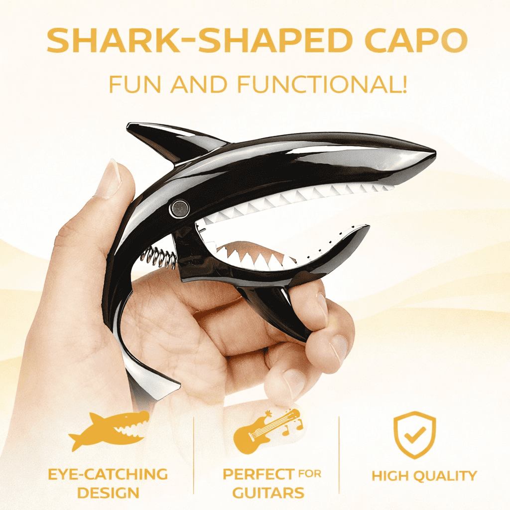 Shark Capo – Sharky™ Guitar Capo for Flawless Key Changes guitarmetrics