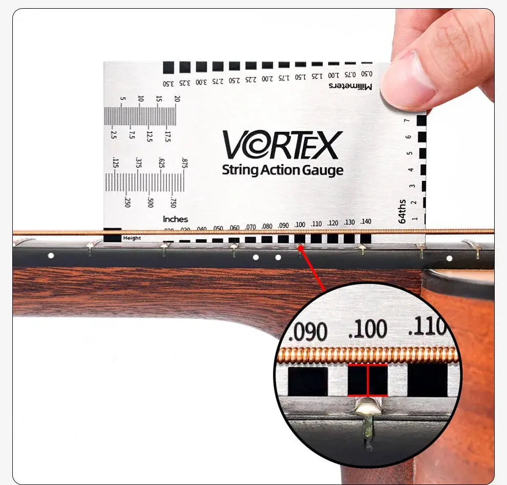 Red String Ruler Tool Vortex Guitar Action adjusting tool – guitarmetrics