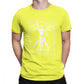 Da Vinci Vitruvian Man guitar t shirt Yellow guitarmetrics