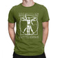 Da Vinci Vitruvian Man guitar t shirt army green guitarmetrics