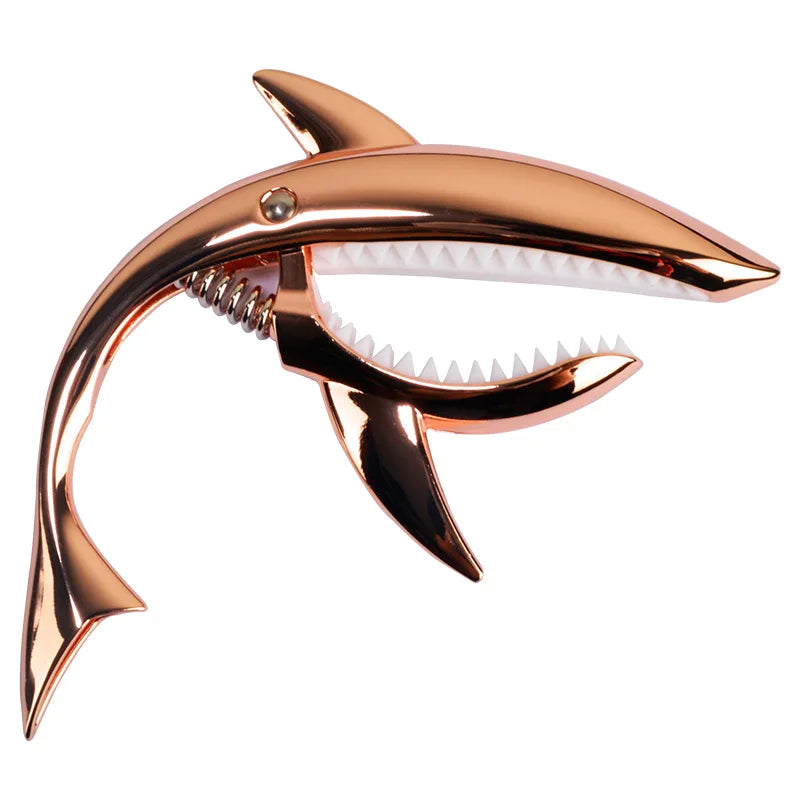 Sharky™ Shark Capo – Bite Into Flawless Guitar Key Changes Rose Gold guitarmetrics