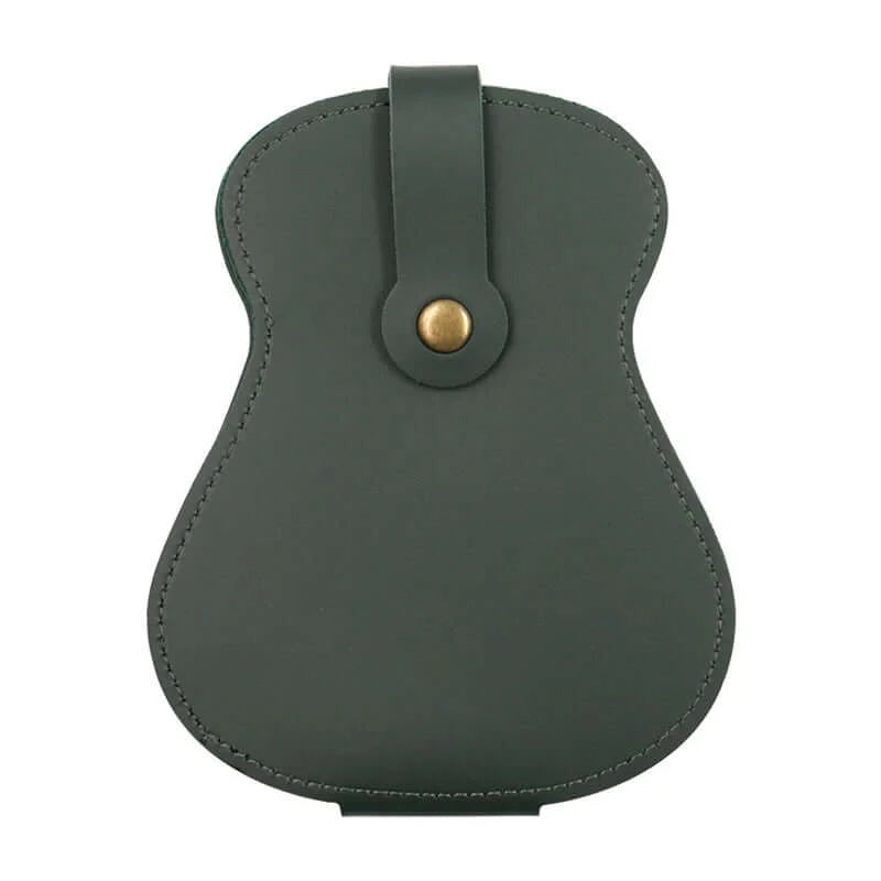 Guitar shape pick pouch Green guitarmetrics