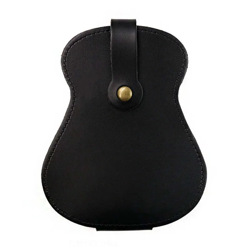 Guitar shape pick pouch Black guitarmetrics