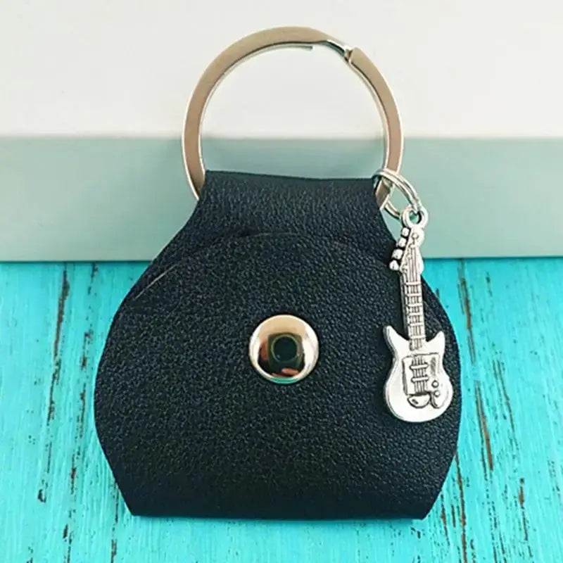 Guitar Picks leather case key holder guitarmetrics