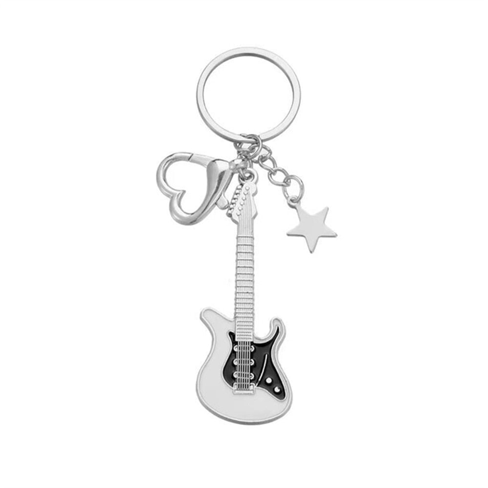 Stellar Guitar Key Chain Silver guitarmetrics