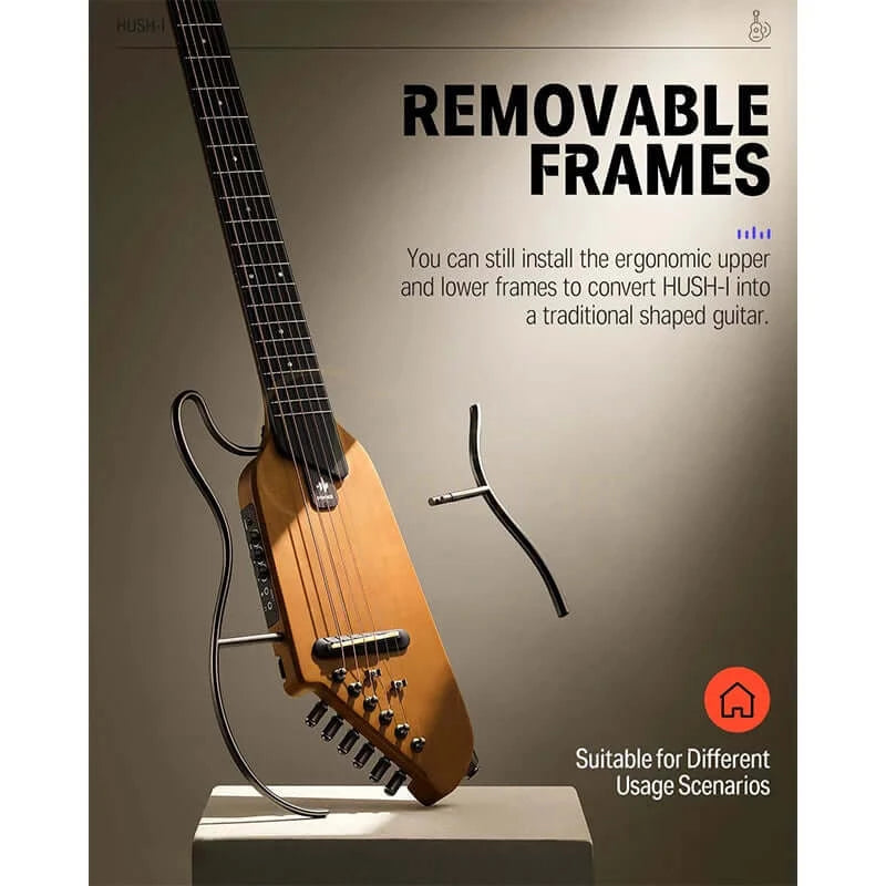 Donner HUSH-I Headless Silent Travel Guitar – guitarmetrics Donner HUSH-I Headless Silent Travel Guitar – guitarmetrics