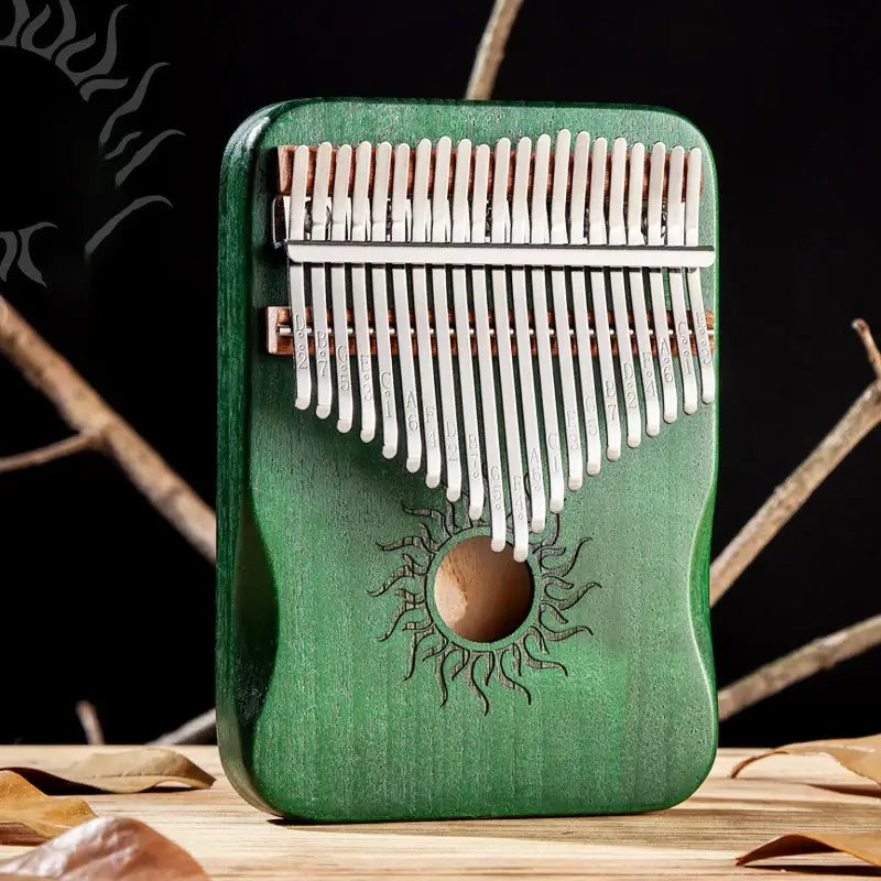 17 key best kalimba for beginners by Origin™ green 21 keys guitarmetrics